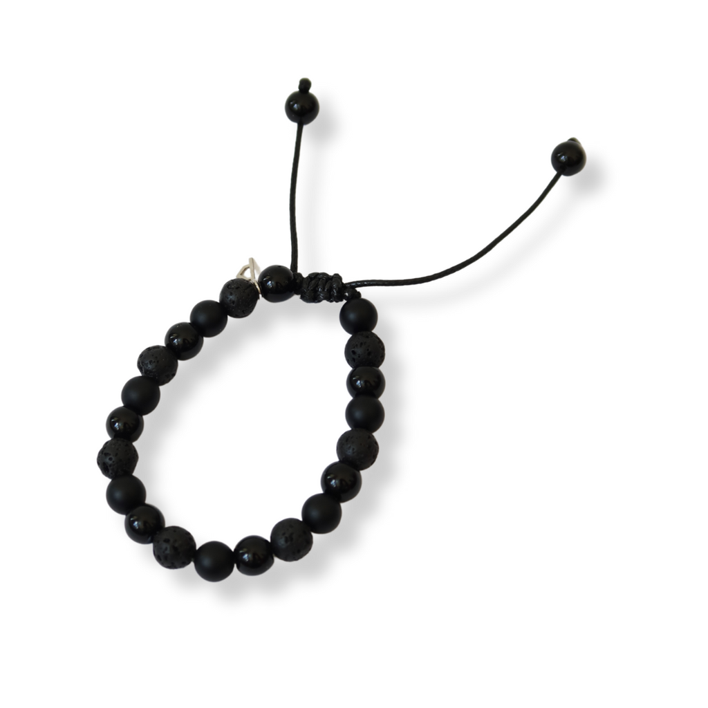 Pulseira Pedra Preto Fosco