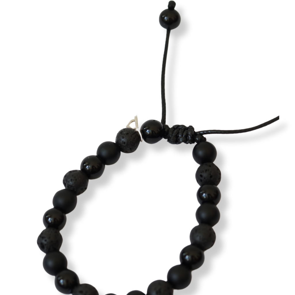 Pulseira Pedra Preto Fosco