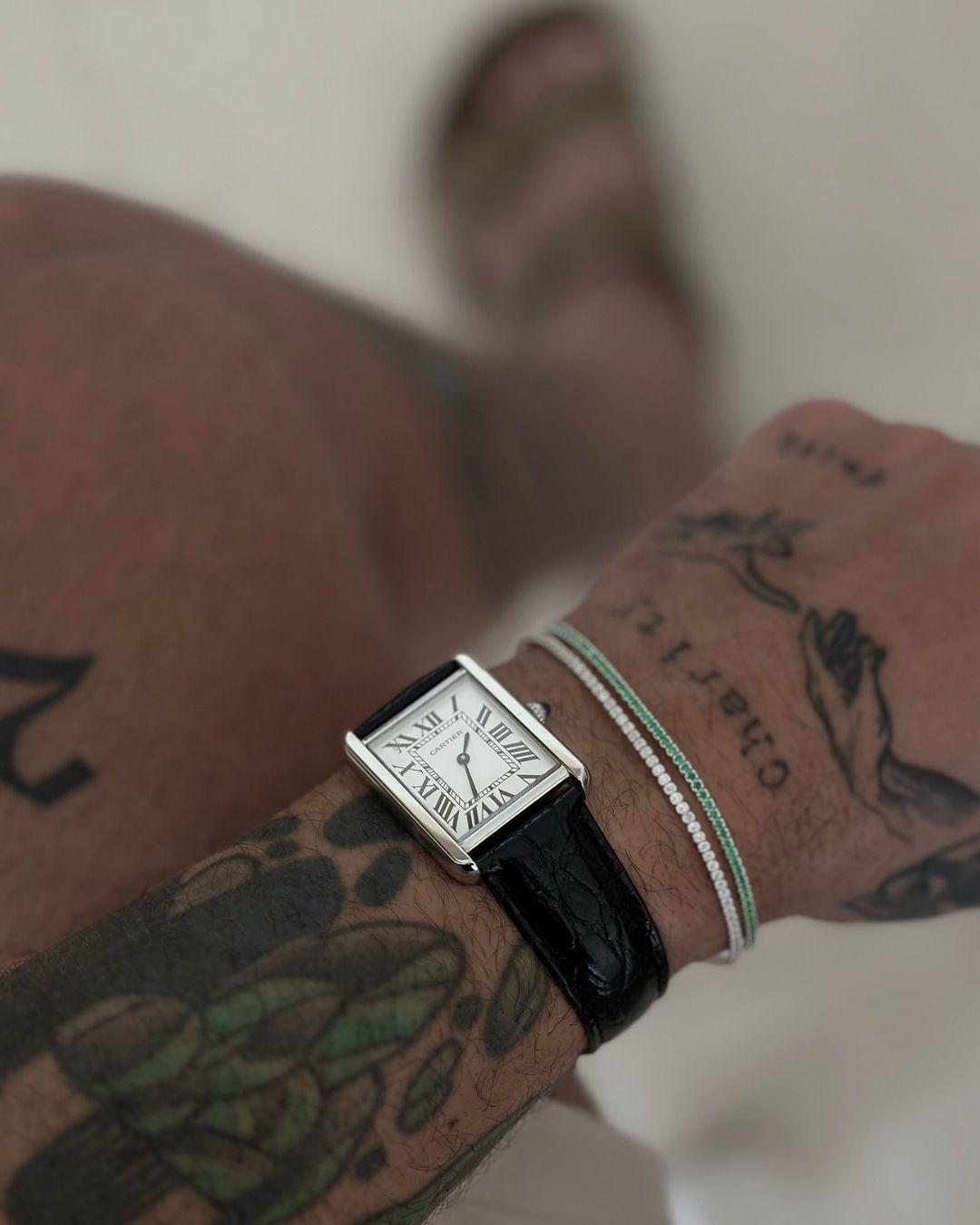 Pulseira Riviera Verde em prata 925