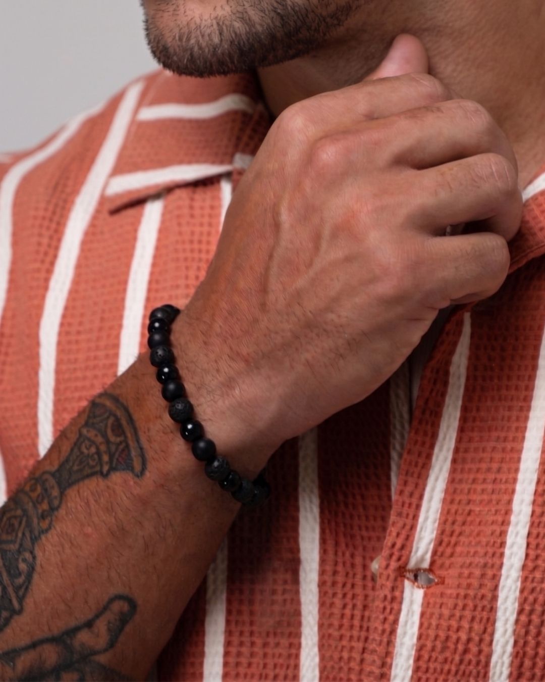 Pulseira Pedra Preto Fosco