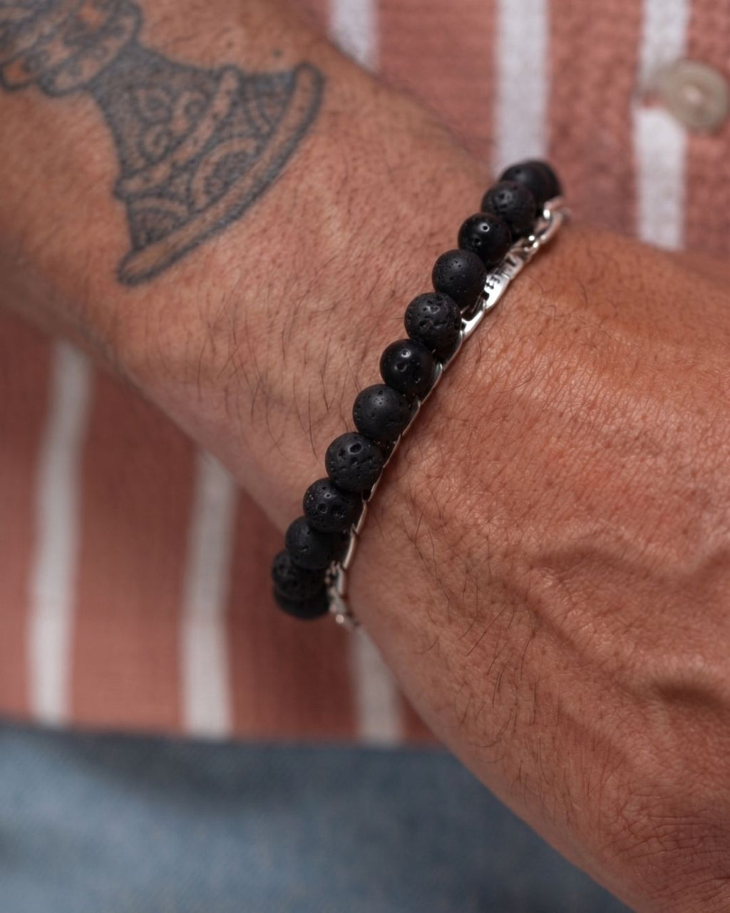 Pulseira Pedra Preto Fosco