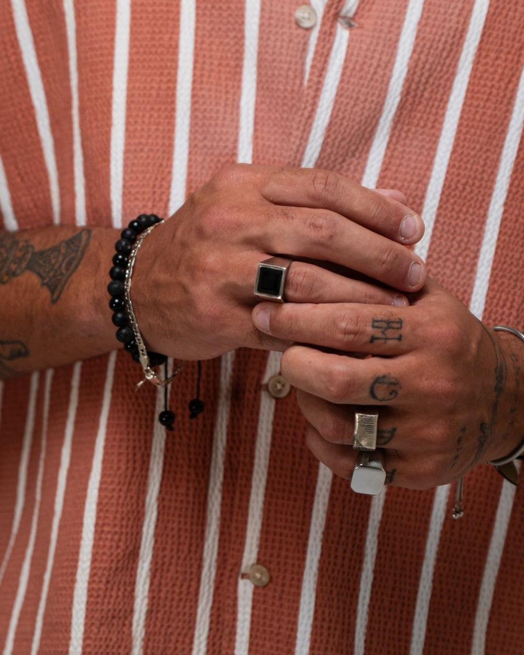 Pulseira Pedra Preto Fosco