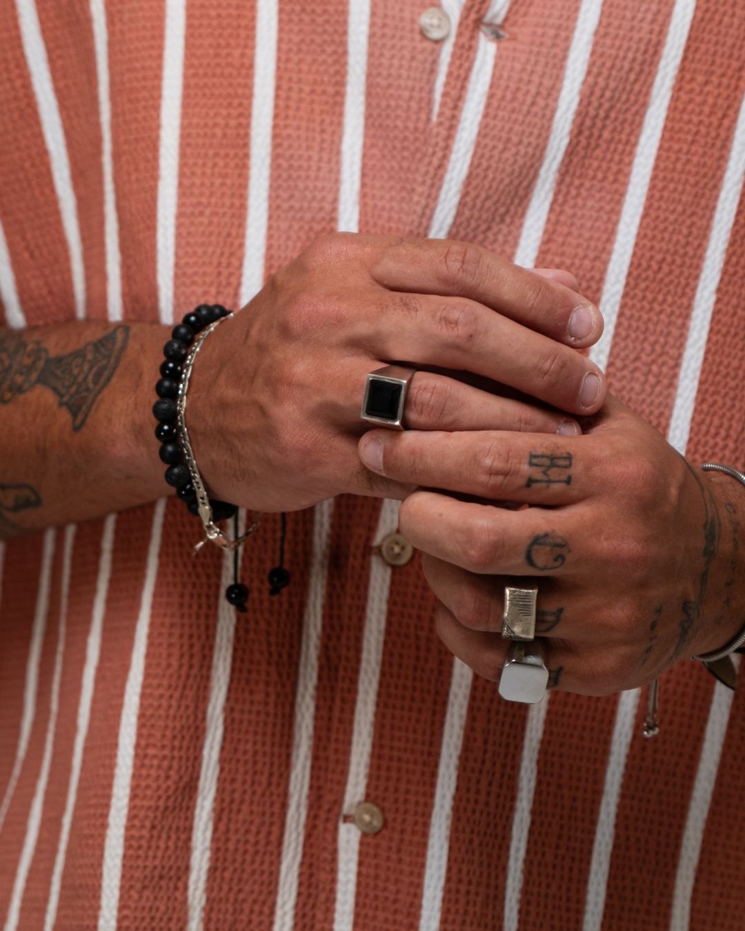 Pulseira Pedra Preto Fosco