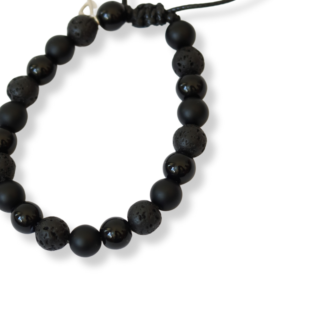 Pulseira Pedra Preto Fosco