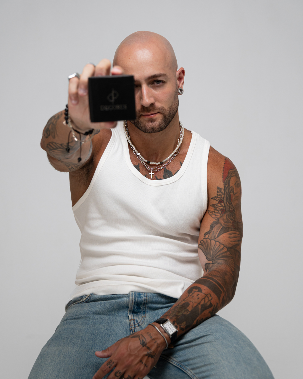 Corrente Groumet Crucifixo em aço