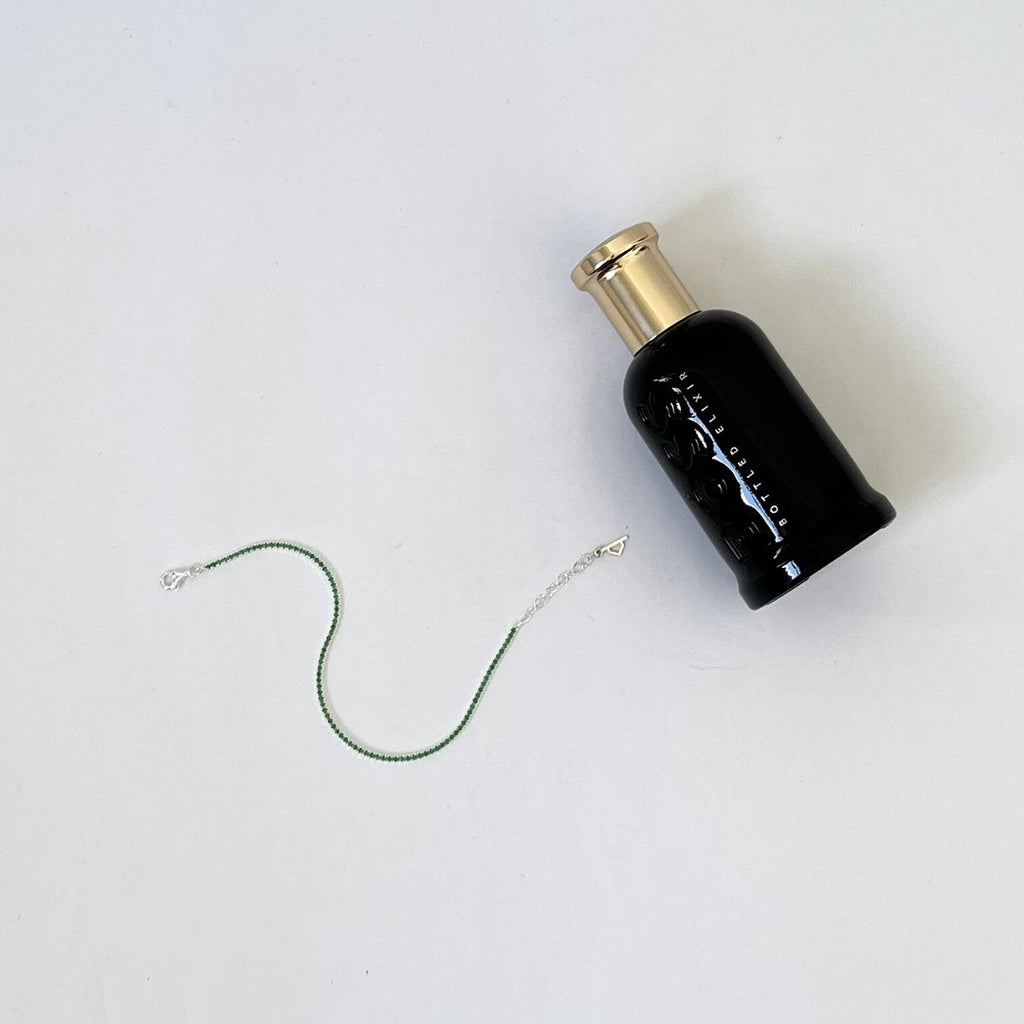 Pulseira Riviera Verde em prata 925